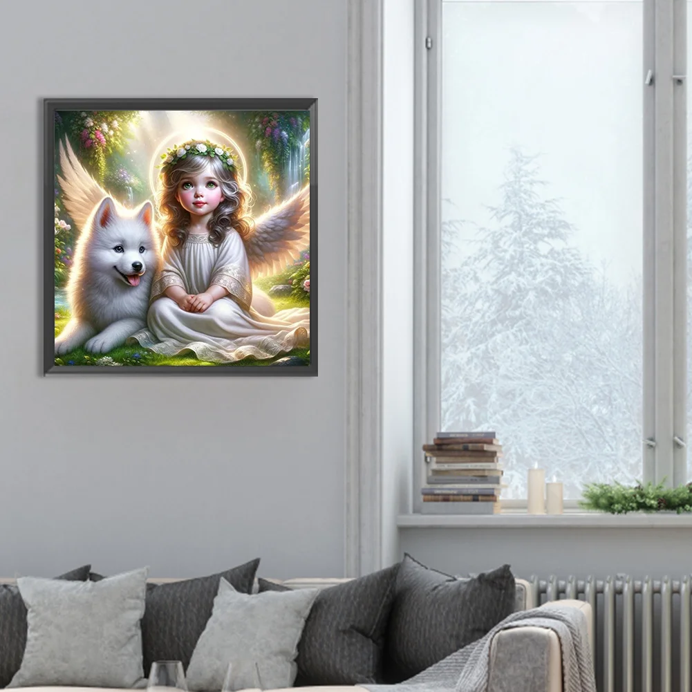 Diamond Painting - Full Round Drill - Wolf Angel(Canvas|30*30cm)