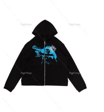Uveng Print Fashion Anime Hoodie New Long Sleeve Zip Sweatshirt Streetwear Y2k Top Men and Women Jacket harajuku hoodie