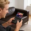 Foldable Retro Handheld Game Console 3.4 Inch IPS Screen 3000mAh Battery Flip Design Portable Pocket Arcade (TF Card Is Not Included)