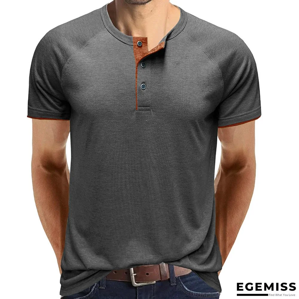Men's Short Sleeved T-shirt Henry T-shirt European and American Men's Wear | EGEMISS