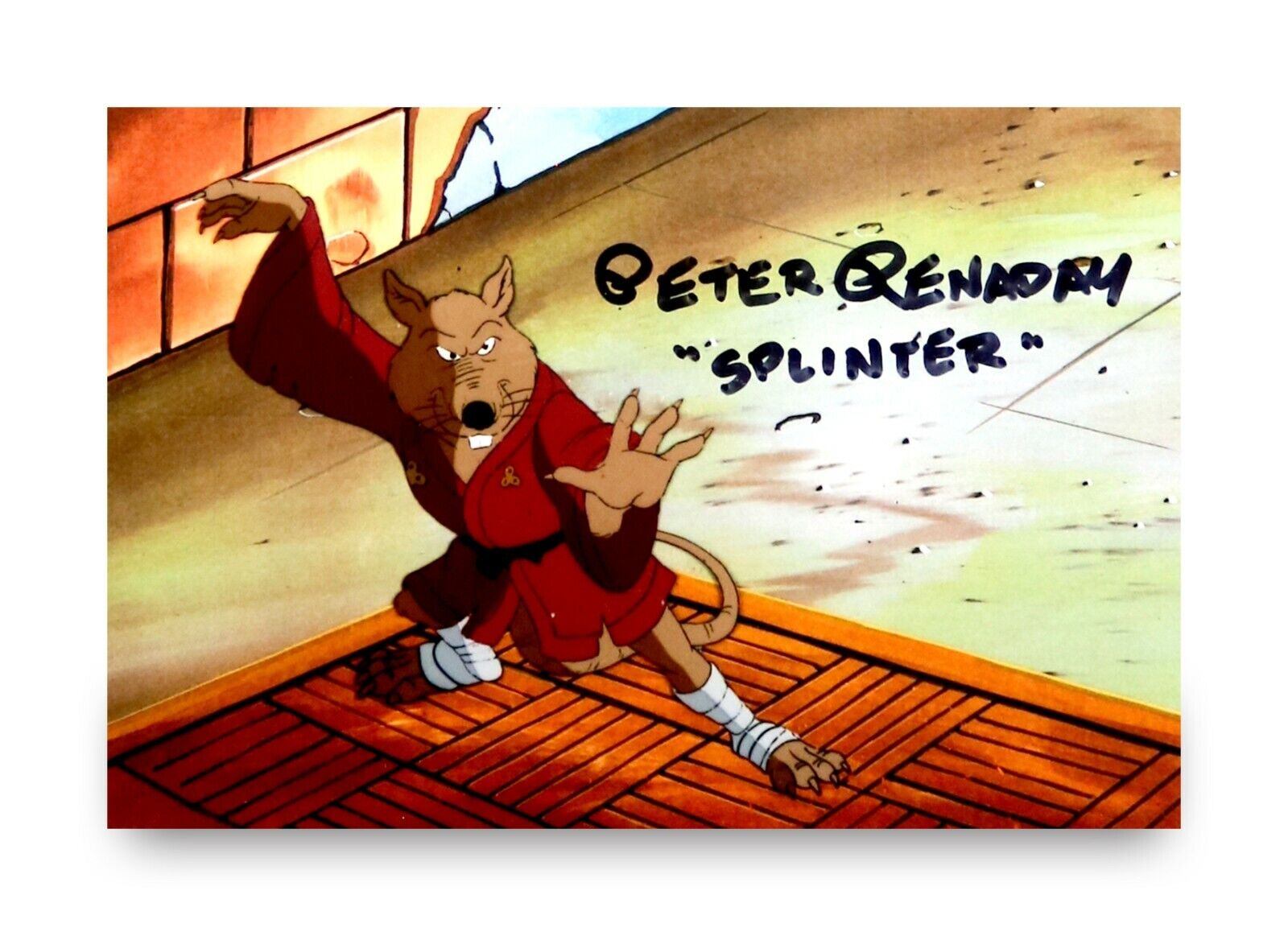 Peter Renaday Signed 6x4 Photo Poster painting Master Splinter Voice Over Actor Autograph + COA