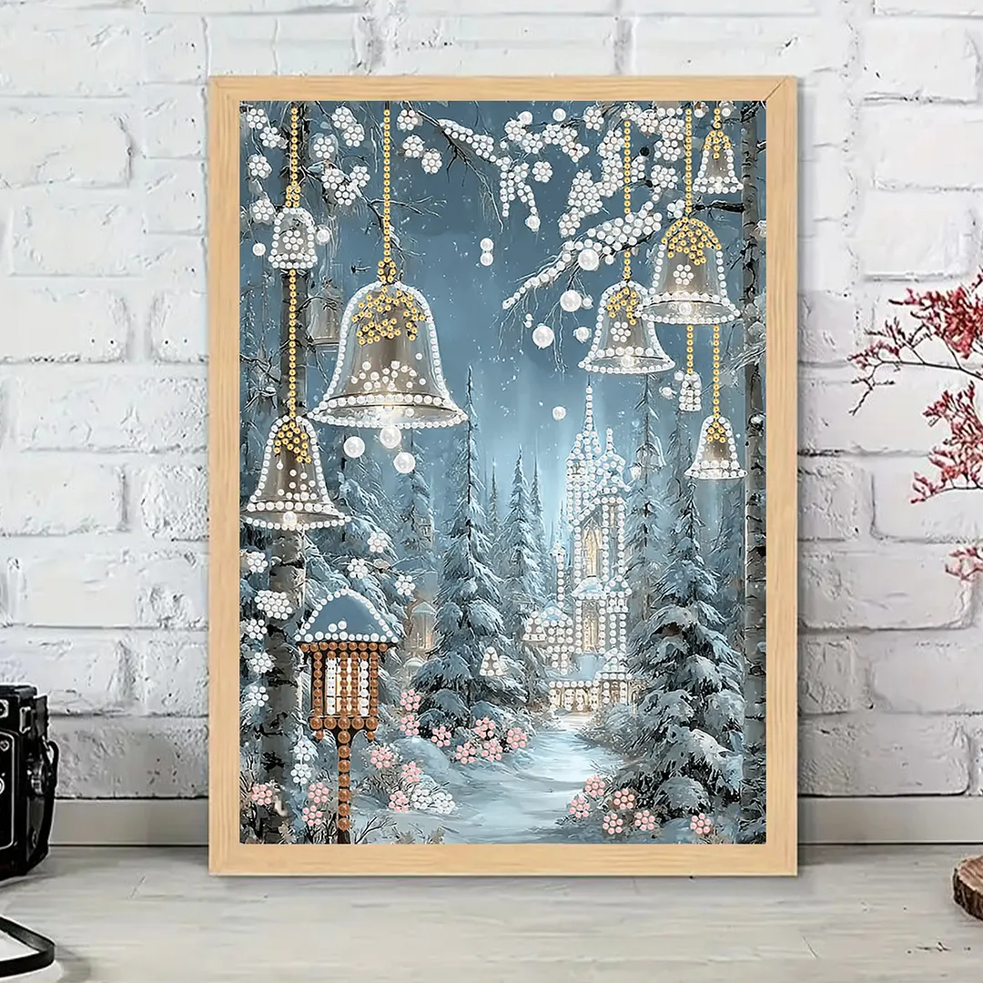 Pearl Painting Kit for Adults Snow Castle 11.81x15.75in
