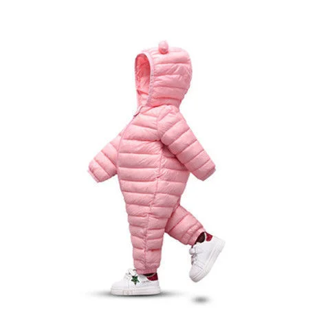 Baby Rompers Warm Collar Down Jackets