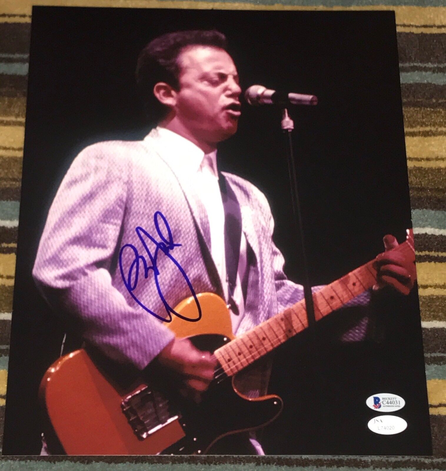 BILLY JOEL SIGNED AUTOGRAPH RARE ON STAGE WITH GUITAR 11X14 Photo Poster painting JSA BECKETT