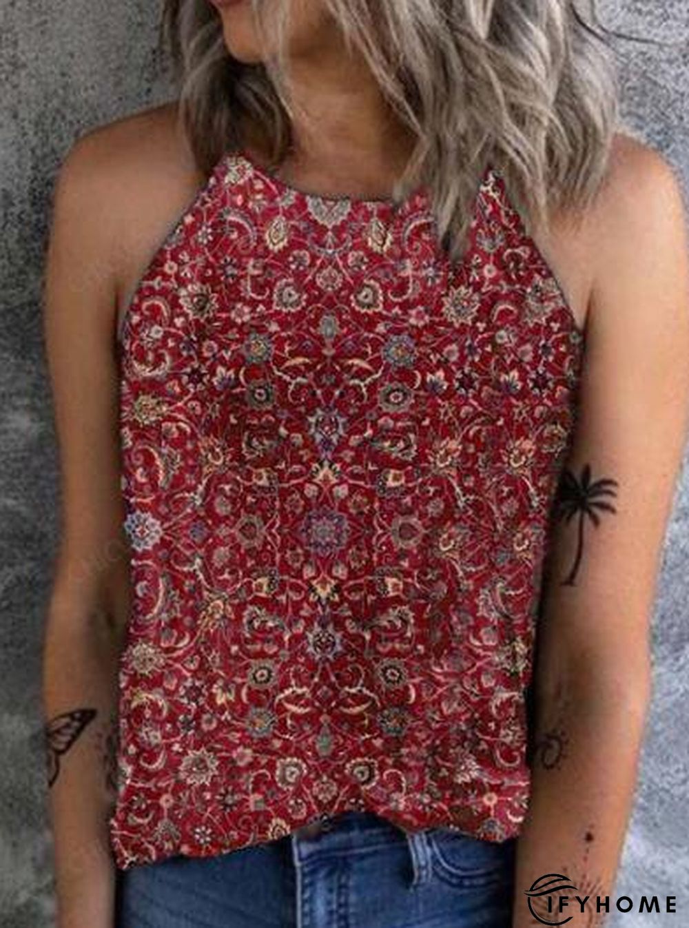 Off Shoulder Cold Shoulder Holiday Geometric Tops | IFYHOME