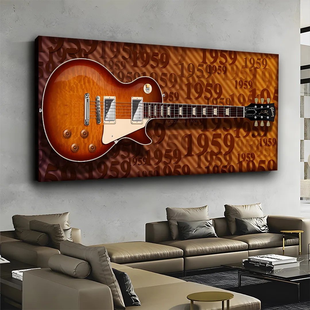 Gibson Les Paul Guitar 1959 Canvas Wall Art