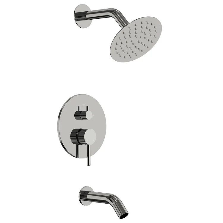 EVERSTEIN 6 Inch Shower System with Bathtub Faucet in Chrome SFS-1173-CH
