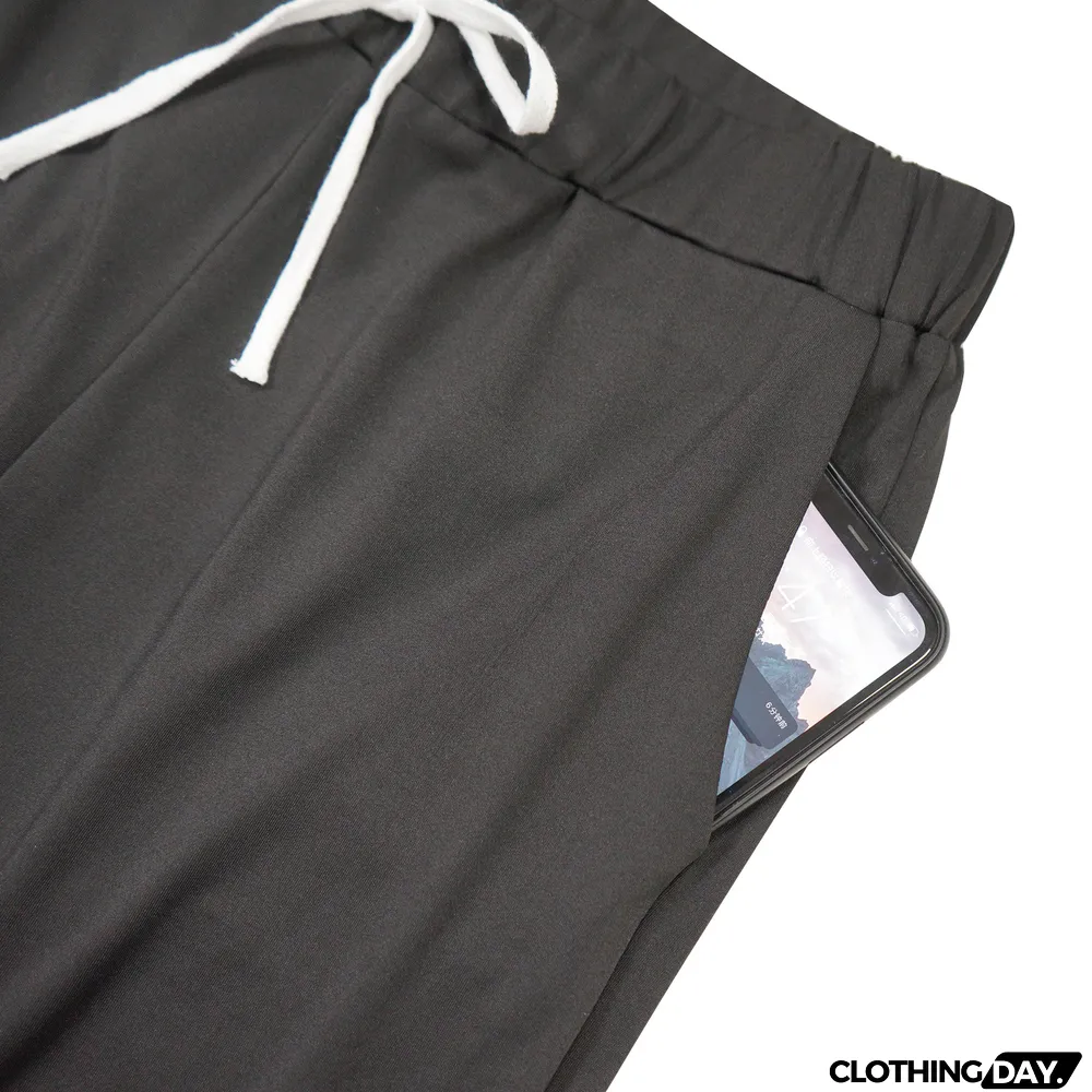 Solid Color Tank Top And Folds Pants Two Piece Sets