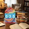 DIY Wooden Annual Reading Count Ornament  Year's Reading Tracker Desk Kit Track up to 999 Books, Comes with a Base