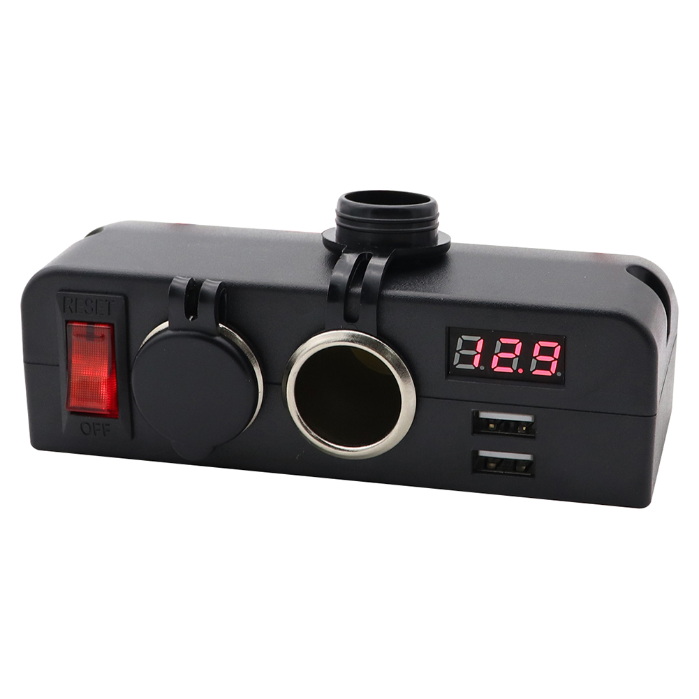 

Cigarette Lighter Socket USB Car Charger Voltmeter with Rocker Switch+Wire, 501 Original