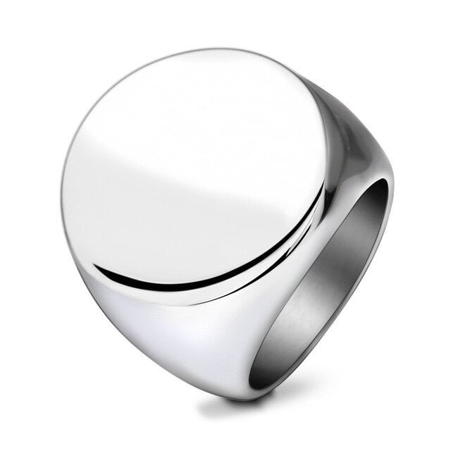 Buzzdaisy Pesonality Engrave Name Words Photo Round Ring Father's Gift Family Gift