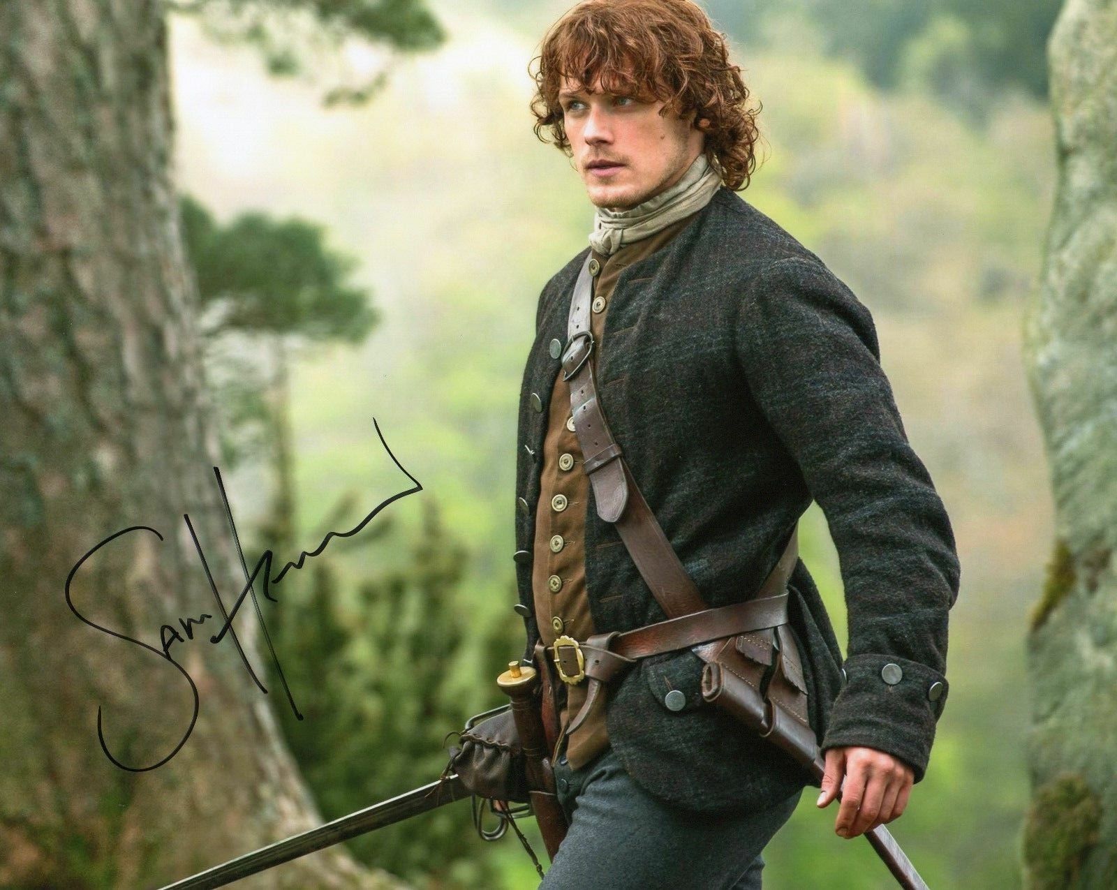 SAM HEUGHAN - OUTLANDER AUTOGRAPHED SIGNED A4 PP POSTER Photo Poster painting PRINT 11