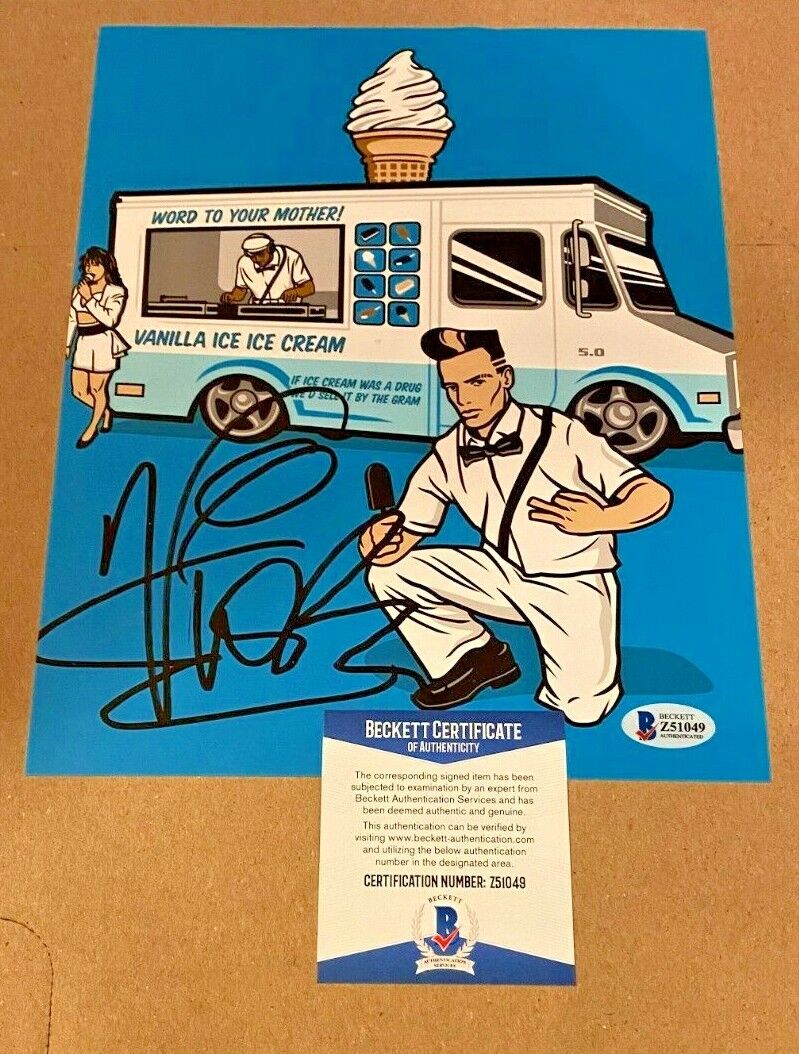 VANILLA ICE SIGNED 8X10 Photo Poster painting BECKETT CERTIFIED