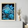 Blue Rose - 11CT Stamped Cross Stitch 40*50cm