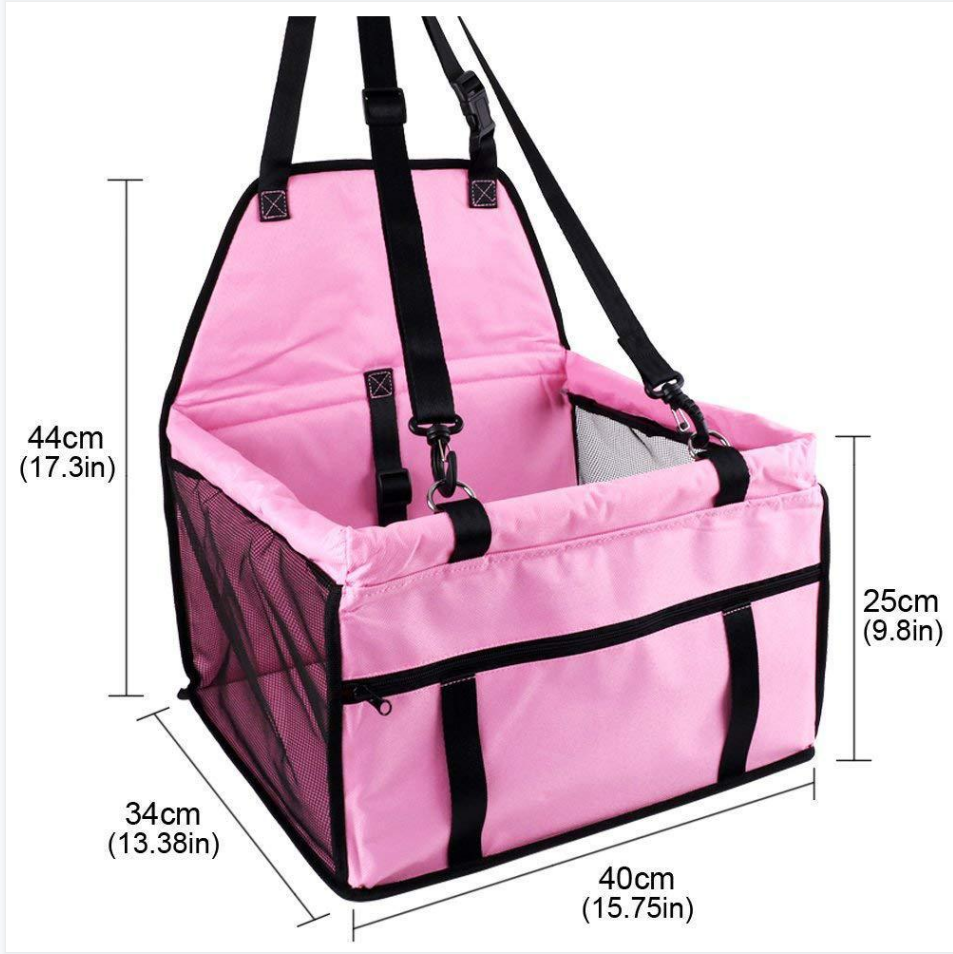 Waterproof Basket Safety Mesh Hanging Bag Portable Pet Dog Car Carrier Seat Bag