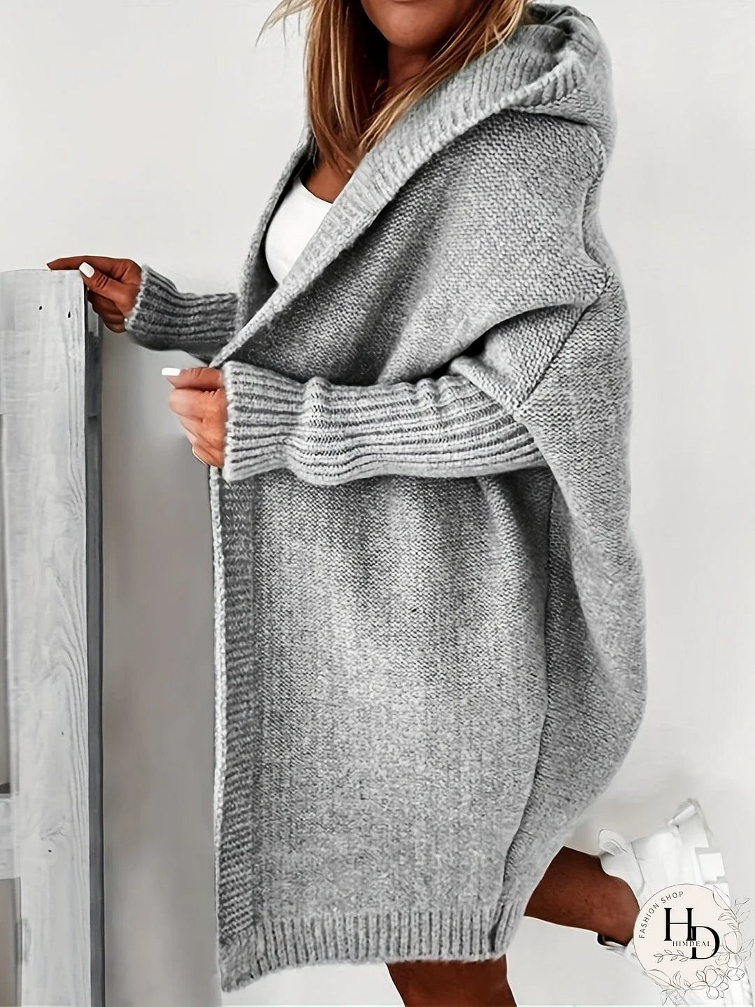 Winter Knit Hooded Cardigan