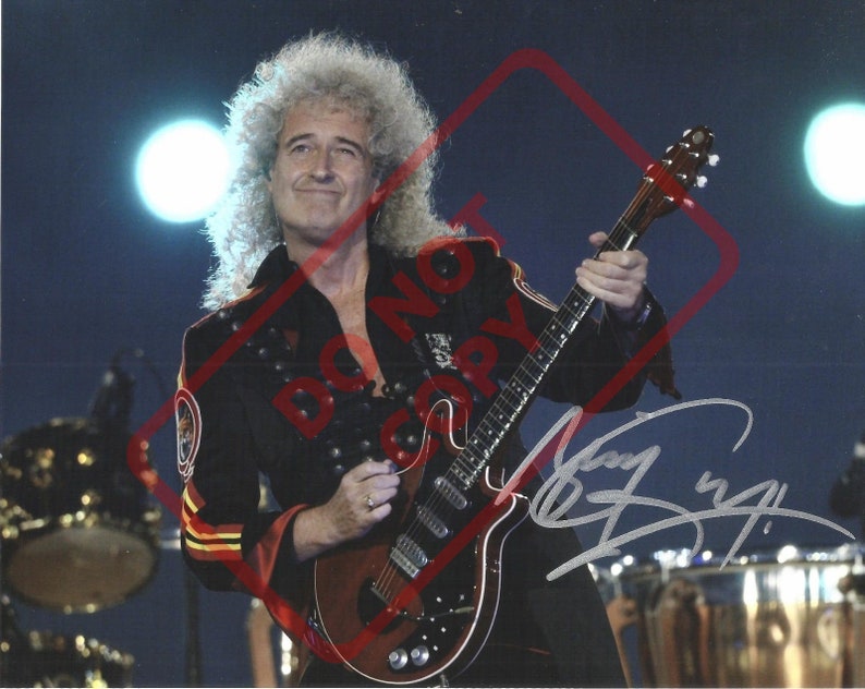 Brian May Queen -1970sVintage 8.5x11 Autographed Signed Reprint Photo Poster painting