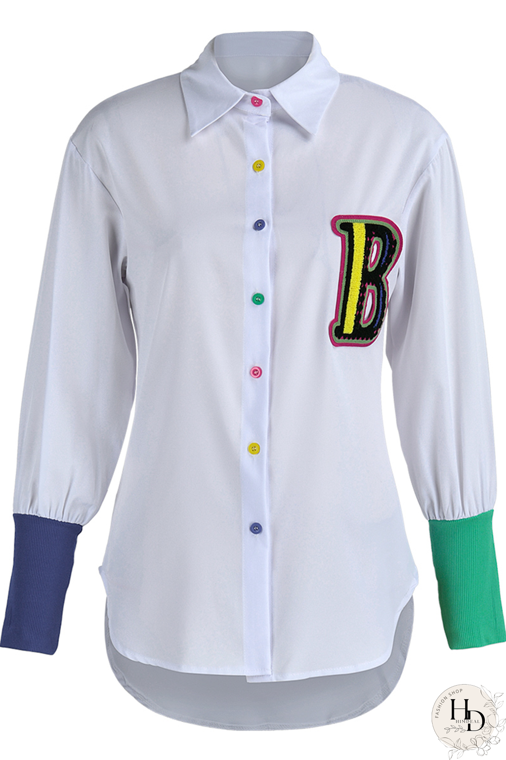 Yellow Casual Print Patchwork Turndown Collar Shirt Dress Dresses