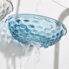 Wall Mounted Soap Dish Drain Transparent Acrylic Soap Holder Household Self Adhesive Soap Sponge Dish Bathroom Accessories