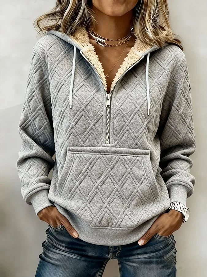 Women'S Casual Loose Color-Blocked Sweatshirt 