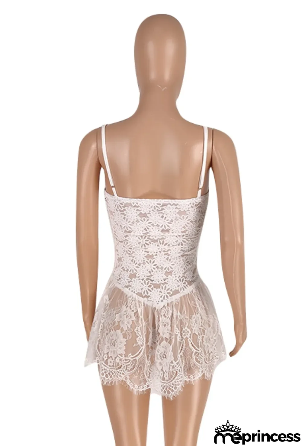 Summer White Lace Sexy Strap Party Dress