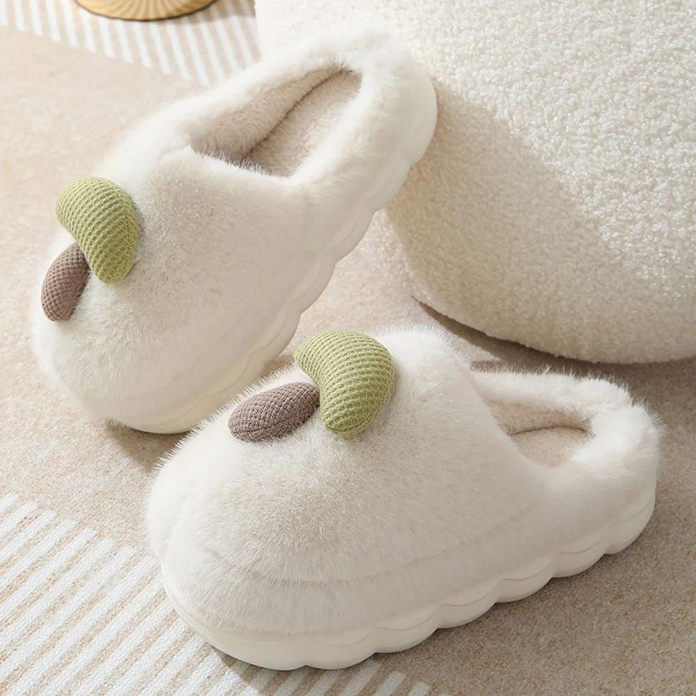 Smiledeer Cute mushroom plush slippers