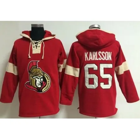 Ottawa Senators #65 Erik Karlsson Red Pullover NHL Hoodie