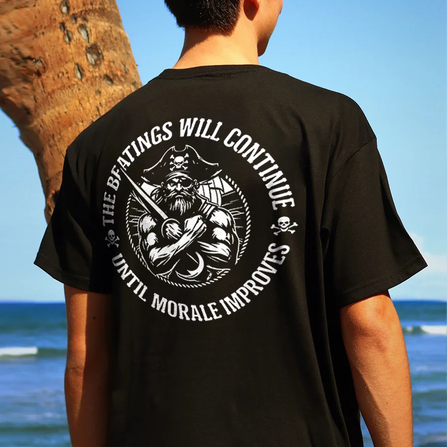 The Beatings Will Continue Until Morale Improves Printed Men's T-shirt