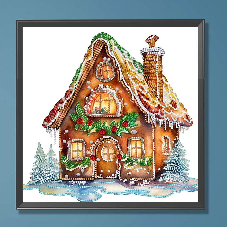 Christmas House - Partial Drill - Special Diamond Painting（40*30cm)-826860