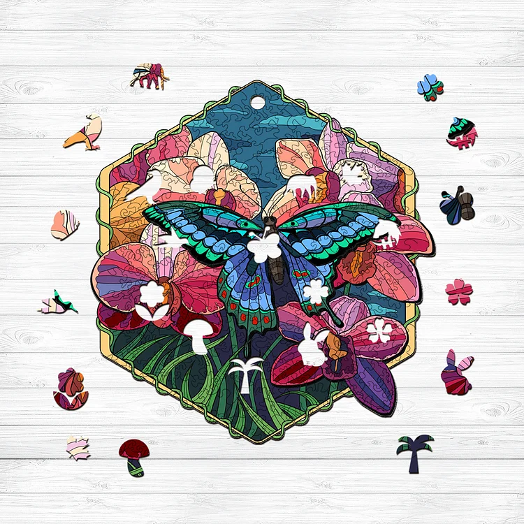 Ericpuzzle™ Ericpuzzle™Flowering Butterflies Wooden Jigsaw Puzzle