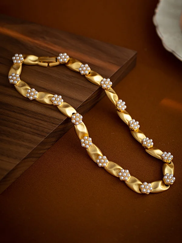 Chains Flower Shape Dainty Necklace Necklaces Accessories