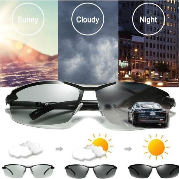 Quality Titanium Alloy Photochromic Sunglasses With Polarized Lens