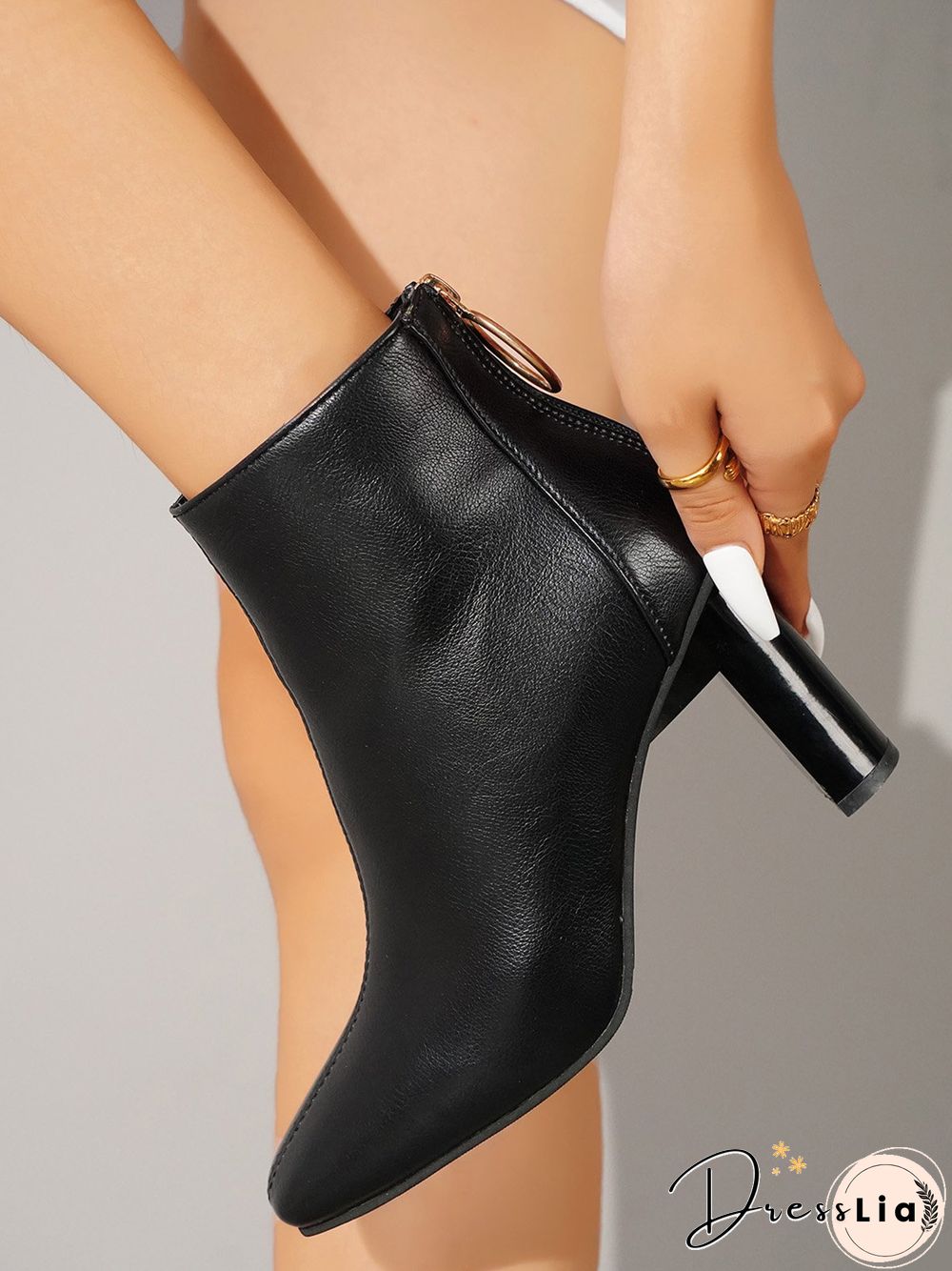 Comfortable High Heel Zip Martin Boots