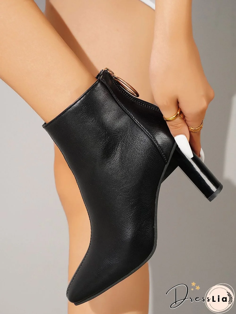 Comfortable High Heel Zip Martin Boots