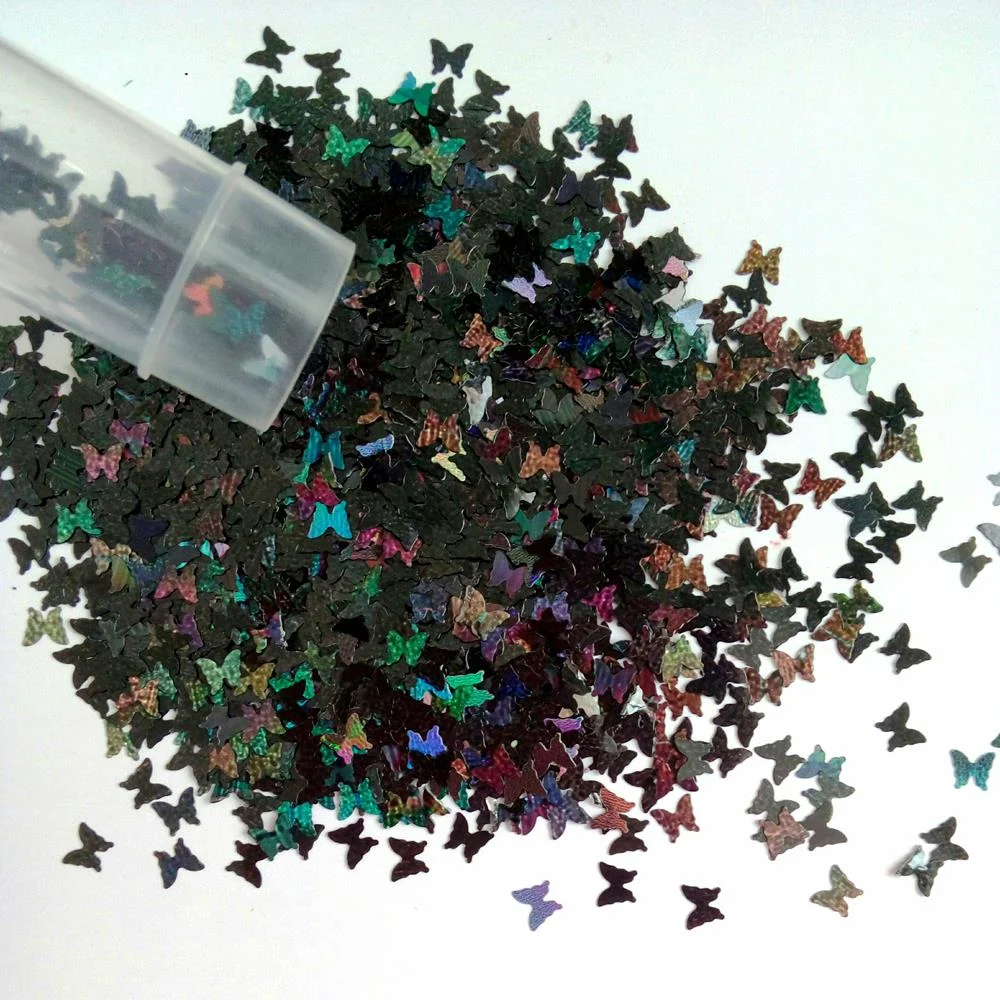 Holographic Butterfly Nail Sequins Laser Glitter Iridescent Flakes Paillette 3D Manicure Tools Nail Art Decoration-Nail Inspo