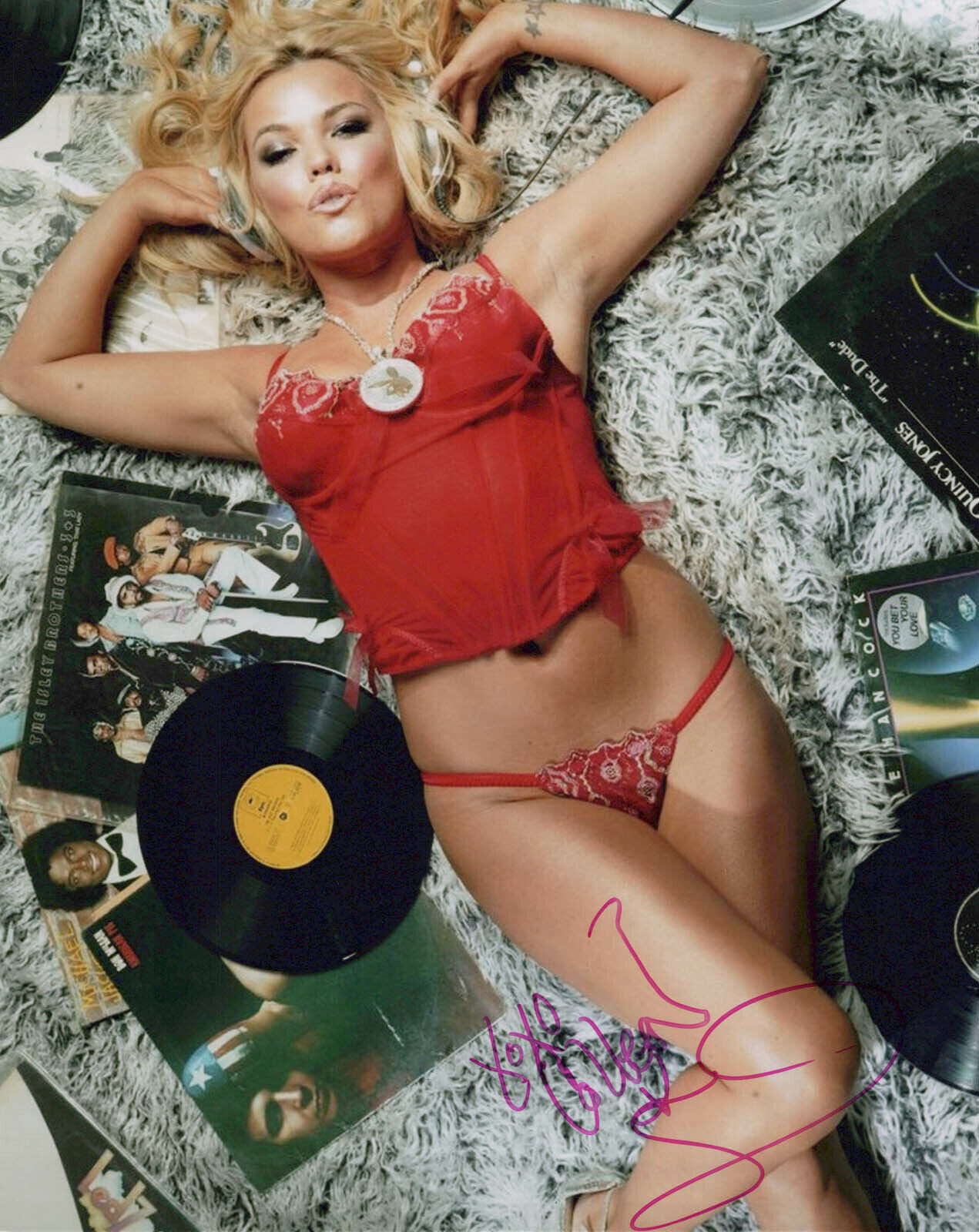 COLLEEN SHANNON signed Autographed 8X10 Photo Poster painting Sexy DJ MODEL Playboy Playmate COA