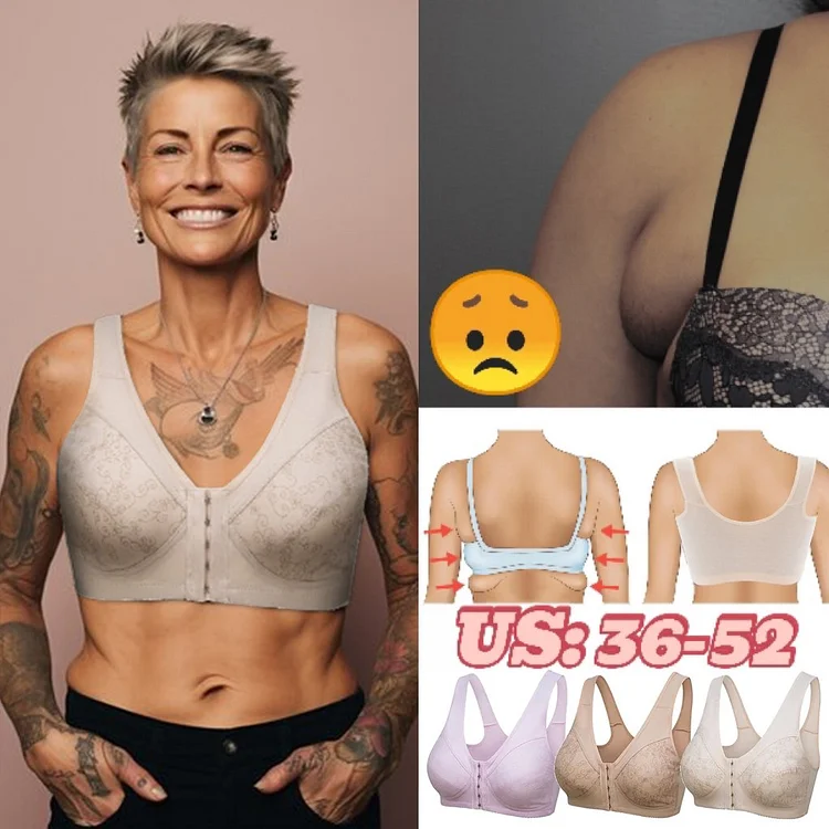 🔥Design for Senior Front Closure Cotton Bra
