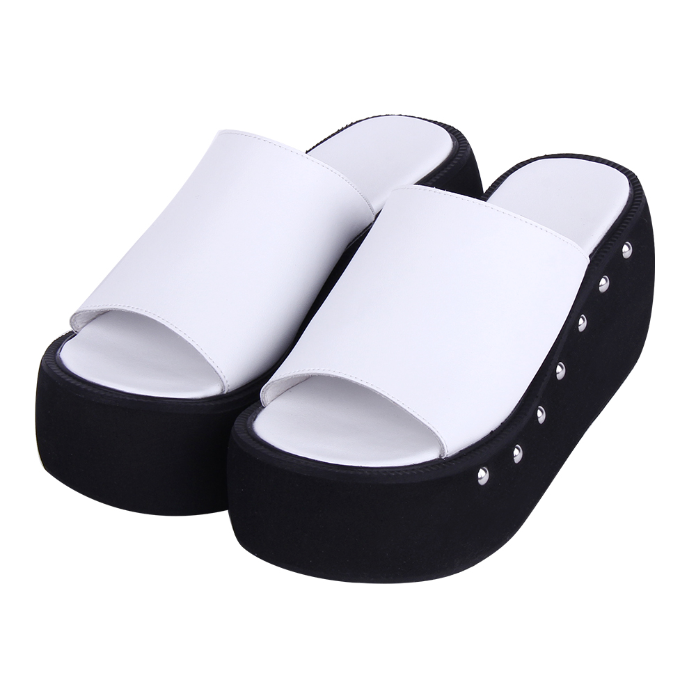 TAAFO Woman Sandals Genuine Leather Shoes Lady High Heels Pumps Platform Girl Dress Party Sandals 8cm