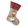 DIY Diamond Painting Christmas Stockings Hanging Ornaments Large Capacity Xmas Socks Pendant Wear Resist Candy Gift Storage Bags for Family Christmas Holiday Party Decoration (Snowman)