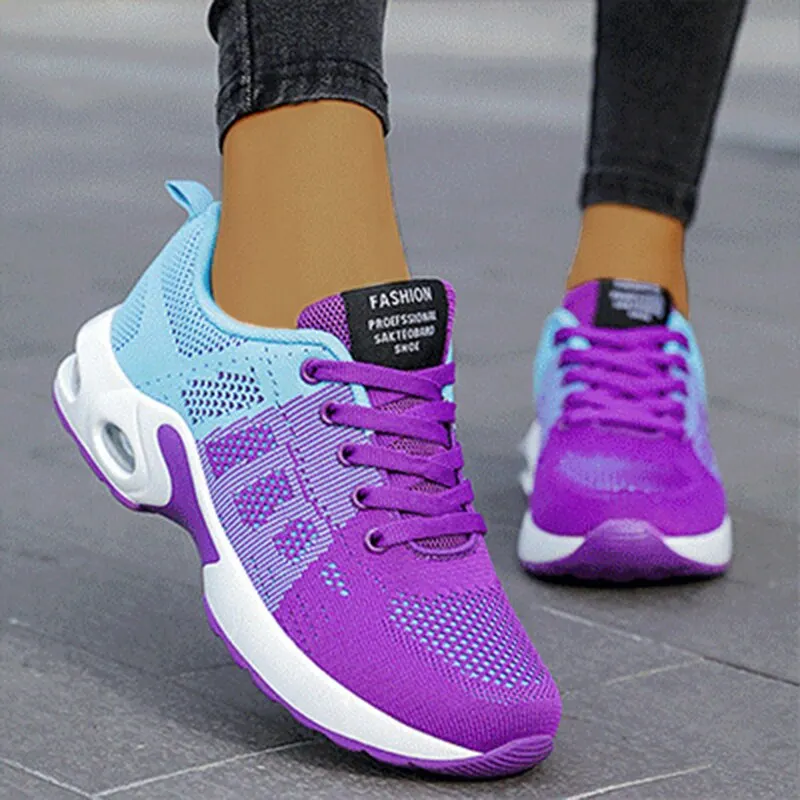Women Sneakers 2022 Lace Up Casual Sneakers For Women Flat Women's Sneakers Plus Size Comfortable Female Shoes Zapatos De Mujer