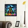 (40*40cm)Halloween Witch Pumpkin - Full Round Drill Diamond Painting
