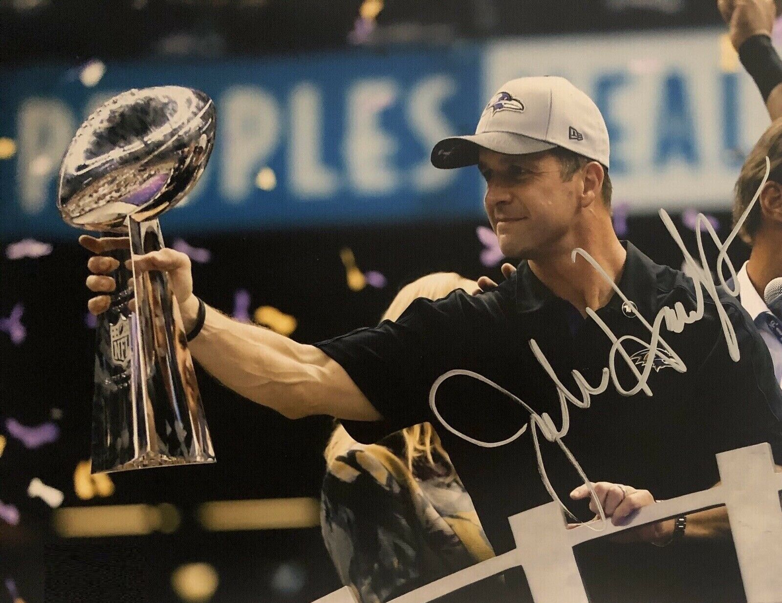 John Harbaugh Autographed Signed 8x10 Photo Poster painting ( Ravens ) REPRINT