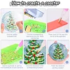8pcs DIY Christmas Tree Diamond Painting Art Acrylic Coasters with Holder