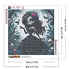 (40*40cm)Dark Skull Girl - Full Round Drill Diamond Painting