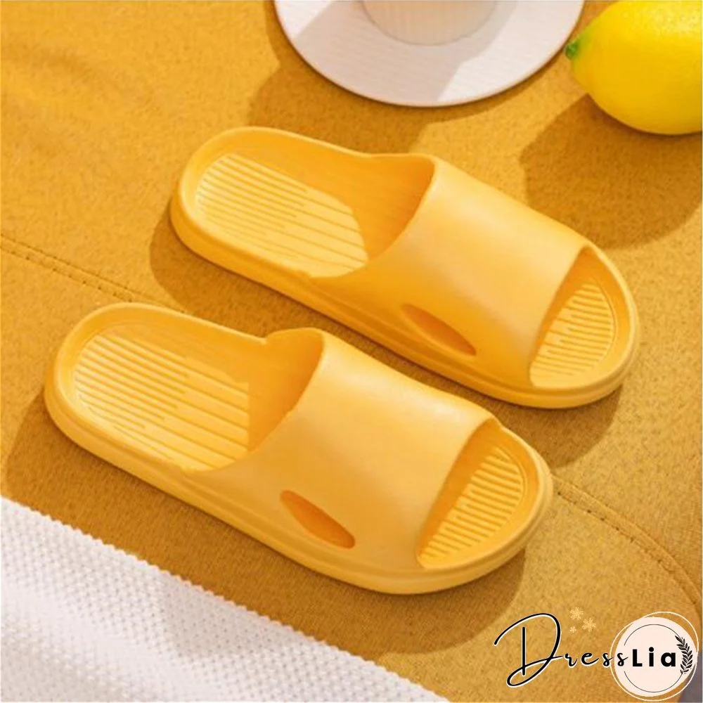 Slippers EVA Soft Sole Slide Sandals Men Women Indoor Bathroom Comfortable Non-slip Home Slippers