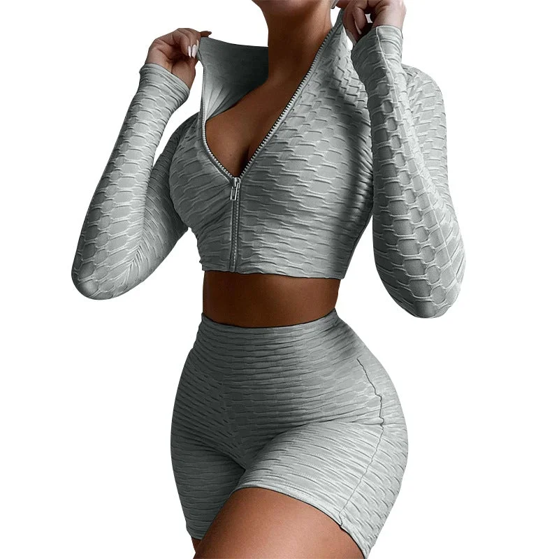 Women's Fitness Long-sleeved Casual Sports Suit