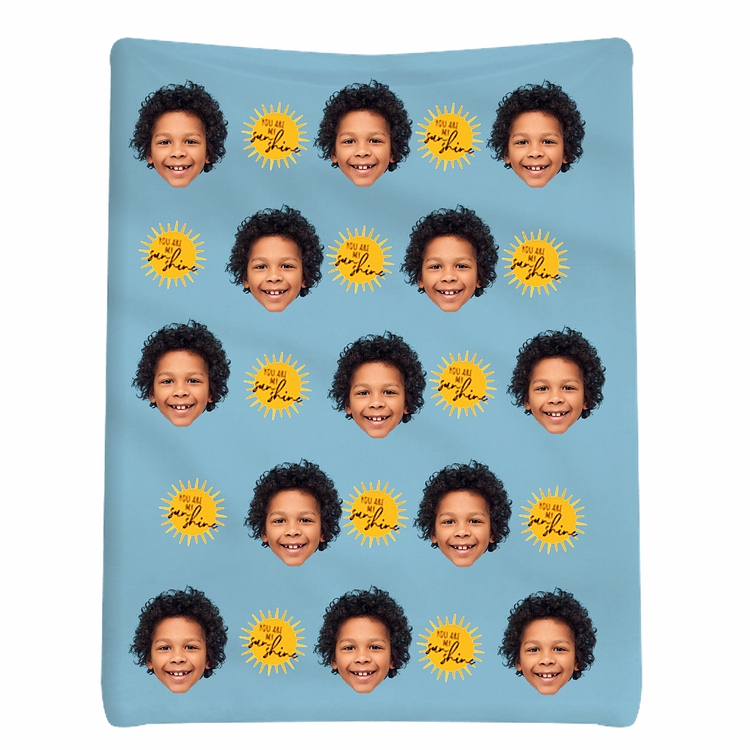 BlanketCute-Personalized Blanket with Photo-You Are My Sunshine
