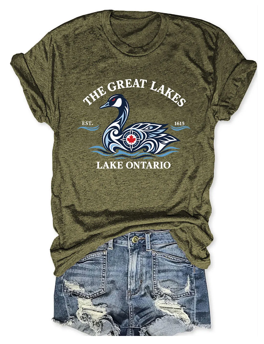 The Great Lakes Lake Ontario Loon Bird T-shirt