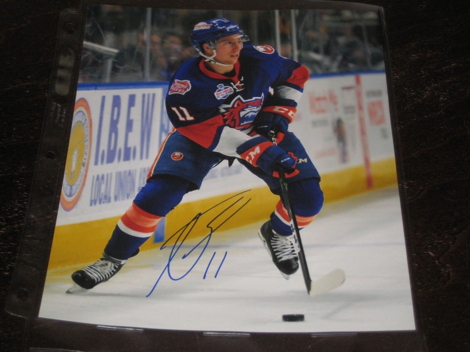 TANNER FRITZ autographed BRIDGEPORT SOUND TIGERS 8x10 Photo Poster painting