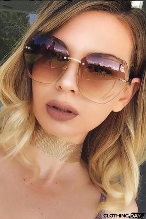 Gradient Rimless Sunglasses